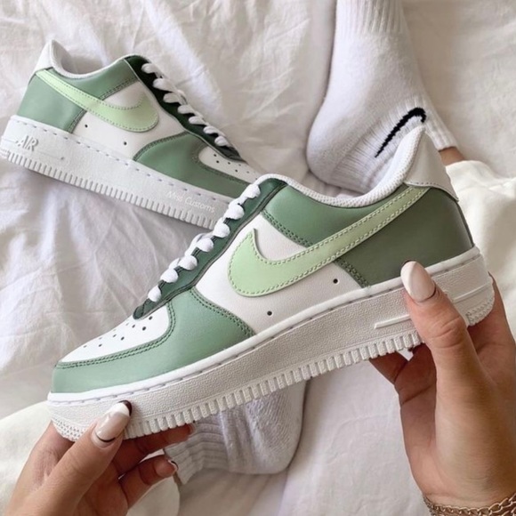 custom olive green air force 1